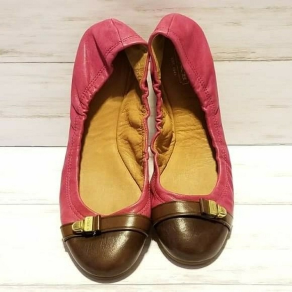 Coach Delphine Leather Slip-on‎ Style Ballet Flats - Picture 1 of 7